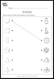 Esl printable shapes vocabulary worksheets, picture dictionaries, matching exercises, word search and crossword puzzles, missing letters in words a fun esl printable matching exercise worksheet for kids to study and practise basic shapes vocabulary. Kindergarten Math 3d Shapes Worksheets And Activities