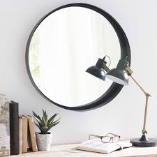 Spiegel Met Metalen Lijst Zwart Diameter 60 Cm Clifford Miroir En Metal Noir Decoration Maison Du Monde Miroir Rond