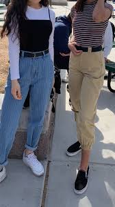 Aesthetic Black And White Striped Pants Outfit Ideas School Fits Retro Outfits Indie Outfits Skater Girl Outfits
