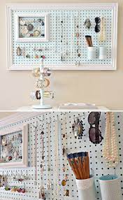 Peg Board And Accessories Station The 36th Avenue Diy Peg Board Jewelry Organizer Wall Pegboard Accessories