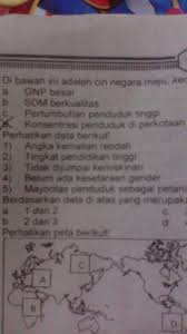 Data Di Atas Yang Merupakan Ciri Negara Berkembang Adalah Nomor Dan Brainly Co Id