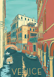 Venice Italy Poster Etsy In 2021 Italy Poster Vintage Poster Design Vintage Poster Art