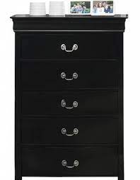 60 tall chest dresser solid mahogany wood rubbed black finish 6 drawers. Louis Philipe Sleigh Chest Of Drawers Black Bargain Box And Bunks