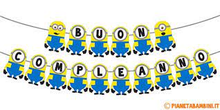 Festone Dei Minions Da Stampare Compleanno Feste A Tema Auguri Natale