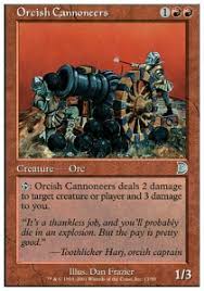Scatter shot attack multiple enemies at once by firing a multitude of small bombs. Orcish Cannoneers Dkm Mtg Singles Cardmarket
