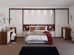 Small Bedroom Design Ideas With A Wardrobe Behind The Bed Home Design And Remodel Ideas Bedroom Furniture Design Minimalist Bedroom Design Fitted Bedrooms