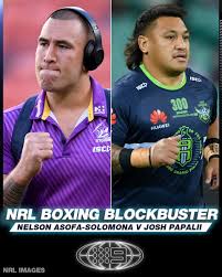 The nrl has also come under fire for deciding to play the australian national anthem before the match after recent calls from nrl great and boxing star anthony mundine for nrl players to boycott the australian national anthem. Nrl On Nine On Twitter Big Nelson Asofa Solomona And Josh Papalii Are Poised To Headline An Almighty Nrl All Stars Boxing Card In Townsville In February Who Takes This Out 9wwos