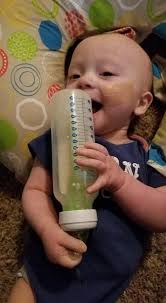 Chad aka Ted Connor sporting his baby bottle because he was being a brat.  Lol it's all good.