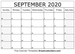 September 2020 calendar printable between rigorous classes daily work, assignments and studying, new friends enjoy and social events, festivals and extracurricular obligations, managing time in college can be a challenge. September 2020 Calendar Printable Template Dream Calendars Calendar Printables Calendar Template Free Printable Calendar Templates