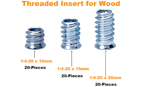 Online shopping for industrial & scientific from a great selection of helical threaded inserts, thread locking inserts, tapping inserts, externally threaded inserts & more at everyday low prices. Amazon Com Wood Threaded Insert 1 4 20 X 10mm 15mm 20mm Length Screw In Insert Nut Kit For Wood Furniture 60 Pieces Home Improvement
