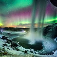 Northern Lights Behind Seljalandsfoss Iceland Last Night So Much Activity More Coming Soon Northern Lights Earth Pictures Aurora Borealis Northern Lights