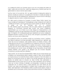 Fue promulgada en la gaceta constitucional número 114 del jueves 4 de julio de 1991, y también se le conoce como la constitución de los derechos humanos. Ensayo Constitucion Politica De Colombia Colombia Constitucion