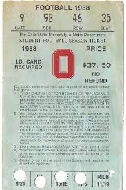 Osu Football Season Ticket 1988 Season Ticket Osu Football Football Season
