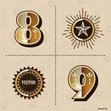 Eight letter words in english. Vintage Western Numbers Alphabet Letters Font Design Vector Illustration 8 Stock Vector Crushpixel