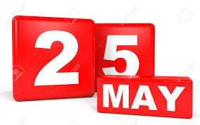 May 25. Calendar On White Background ...