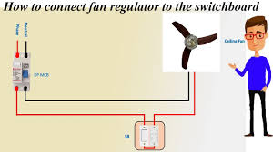 Though it is very simple, but one thing to be noted that switch and regulator should be connected with the phase line of main. How To Connect Fan Regulator To The Switchboard Fan Regulator House Wiring Youtube