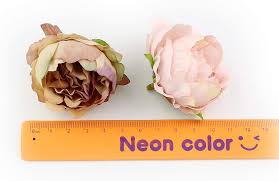 This peony bouquet measures about 30cm in height. Amazon Com Fake Flower Heads In Bulk Wholesale For Crafts Silk Peony Flower Head Silk Artificial Flowers For Wedding Decoration Diy Decorative Wreath Party Festival Home Decor 15 Pieces 5cm Champagne Kitchen