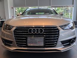 Front View Of The Grill And Headlights On The 2018 Audi A7 In Flourett Silver Metallic Vehicle Available At Audi Of Brid Audi Dealership Audi Used Luxury Cars
