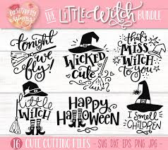 Little Witch Svg Bundle Halloween Svg Bundle Svg Bundles Etsy Happy Halloween Witches Cricut Halloween The Worst Witch