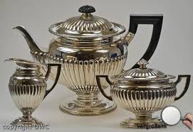 Tee Und Kaffee Service In Aus 800er Massiv Voll Silber Antik Kaffeeservice Kaffeeservice Silber Antik