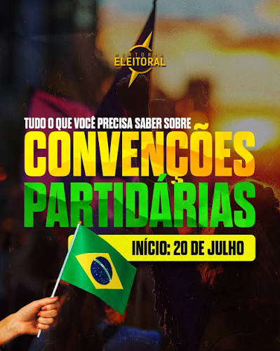 As conven&ccedil;&otilde;es partid&aacute;rias come&ccedil;am neste s&aacute;bado, 20 de julho! Fique por dentro de tudo o que voc&ecirc; precisa saber. 😉 📲 Quer saber mais sobre as datas eleitorais? Continue acompanhando este perfil! . . . #