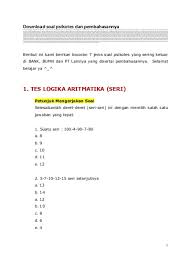 We did not find results for: Download Soal Psikotes Dan Pembahasannya 1 Tes Logika Aritmatika Seri