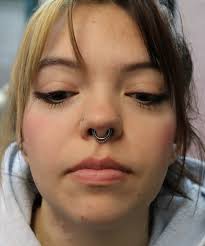 Fresh tragus piercing with a solid 18k rose gold transition ring pierced by  Kaitlin Raison (@kaitlinraison) Jewelry by @anatometalinc