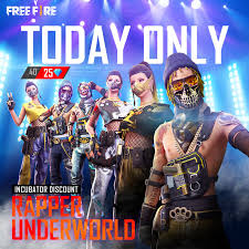 Free fire next weapon royel free fire upcoming weapon royel free fire weapon royel freefire. Garena Free Fire The Exclusive All Day Incubator Discount Is Back Spin In The Incubator At 25 All Day For Just One Day Today So Go Collect Your Rapper Underworld