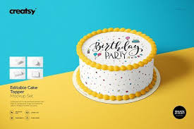 Download Edible Cake Topper Mockup Set Edible Cake Toppers Cake Toppers Edible Cake