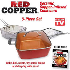 Red Copper Cookware Set 5 Pc Red Copper Cookware Copper Cookware Set Copper Cookware