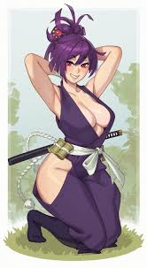 riz, jigokuraku, yuzuriha (jigokuraku), 1girl, arm behind head - Anime R34