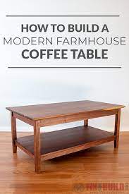 Learn how to build a diy outdoor coffee table using only $15 in lumber with these easy to follow woodworking plans! Diy Modern Farmhouse Coffee Table Fixthisbuildthat