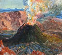 1074 Impressionist Volcano Painting 1930 S Oct 22 2006 Burchard Galleries Inc In Fl Painting Landscape Paintings Impressionist