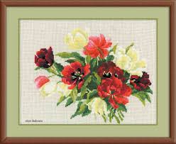 Riolis stickbildset kreuzstich kosmeen, zählmuster, nicht vorgezeichnet. Riolis Stickset Kreuzstich Tulpen Kaufland De