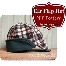 Ear Flap Hat Pdf Sewing Pattern Warm Winter Style The Etsy Hat Patterns To Sew Ear Flap Hats Flap Hat