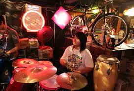 Shot over DJ Daethstar's shoulder in Lions Lair Spokane. by Sidney Lorentz.  Photo stock