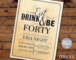 Rustic 50th Birthday Party Ideas For Men 40th Birthday Invitation Eat Drink And Be Forty 40 Invite Instant Download Party Red Rustic Mens Womens Personalize Printable Wcba038r 50th Birthday Party Invitations 50th Birthday Invitations 50th Birthday Party