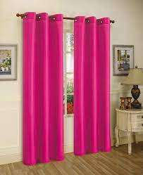 Kashi lisa sheer curtain panel, hot pink. 1 Panel Nancy Solid Hot Pink Semi Sheer Window Faux Silk Antique Bronze Grommets Curtain Drapes 55 Wide X 84 Length Walmart Com Curtains Faux Silk Curtains Grommet Top Curtains
