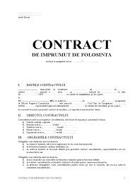De regula, contractul de imprumut de consumatie inceteaza prin executarea sa, moment in care bunul imprumutat va trebui restituit comodantului. Contract De Comodat Calculator