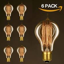 This shape is available in 2 sizes. Paul Russells 6 X Dimmable Vintage Retro Style Edison Bulbs Industrial Gls Globe Shape A60 Squirrel Cage Screw Filament Amber Glass Antique Decorative Light Es E27 2700k Warm White 40w Incandescent Lamp