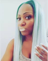 Geisha Miami Rapper Rocks Green Hair New Black Hairstyles Green Hair Hair Styles