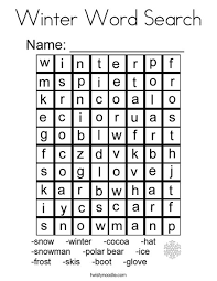 Check spelling or type a new query. Winter Word Search Coloring Page Twisty Noodle
