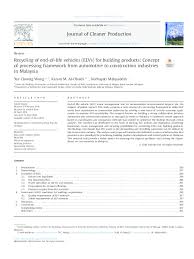 Meldungen von asien aktuell 2017. Pdf Recycling Of End Of Life Vehicles Elvs For Building Products Concept Of Processing Framework From Automotive To Construction Industries In Malaysia Yee Choong Wong Academia Edu