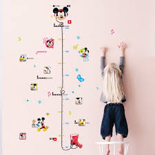 us 1 98 20 off removable kid height chart mickey mouse measure room wall sticker home decal decor care growth art in wall stickers from home