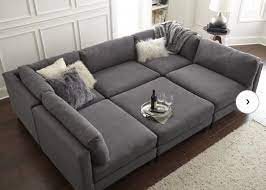 chelsea 120 symmetrical u shaped component sectional in 2020 furniture design living room home theater room design media room furniture
