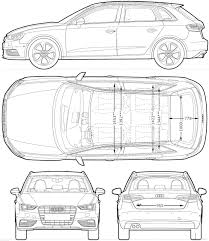 Download Car Blueprints With Measurements Paper Model Car Blueprints Audi A3 Sportback
