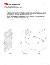 Wilsonart Color Matched Caulk Technical Data Sheet