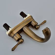 Tub wall mount includes centers that adjustment from. Antique Brass 4 Inch Centerset Bathroom Faucet Utility Sink Mixer Tap 4 Inch With 2 Handles