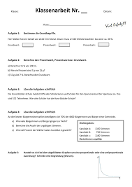 Klassenarbeit Dreisatz Zuordnungen Prozentrechnung Unterrichtsmaterial Im Fach Mathematik Klassenarbeiten Dreisatz Einfache Satze