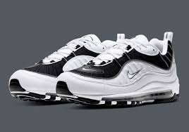 Black And White Air Max 98 A Nike Air Max 98 For The Spurs Fans Appears In 2020 Nike Shoes Air Max Nike Air Nike Air Max